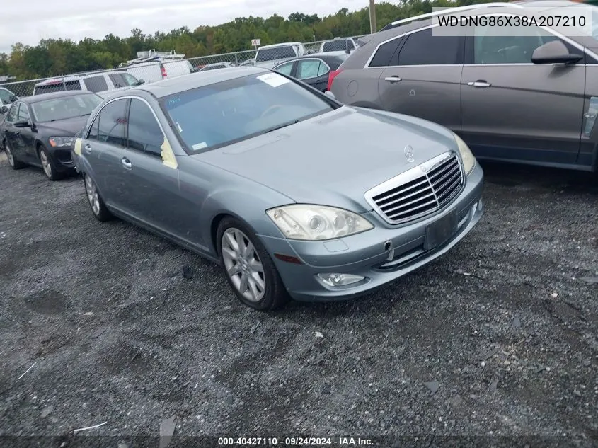 2008 Mercedes-Benz S 550 4Matic VIN: WDDNG86X38A207210 Lot: 40427110