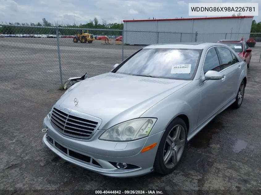 2008 Mercedes-Benz S 550 4Matic VIN: WDDNG86X98A226781 Lot: 40444842