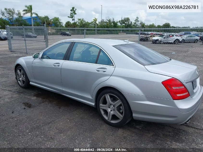 2008 Mercedes-Benz S 550 4Matic VIN: WDDNG86X98A226781 Lot: 40444842