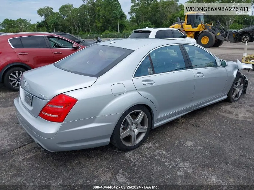 2008 Mercedes-Benz S 550 4Matic VIN: WDDNG86X98A226781 Lot: 40444842