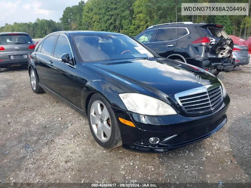 2008 Mercedes-Benz S 550 VIN: WDDNG71X88A204496 Lot: 40469617