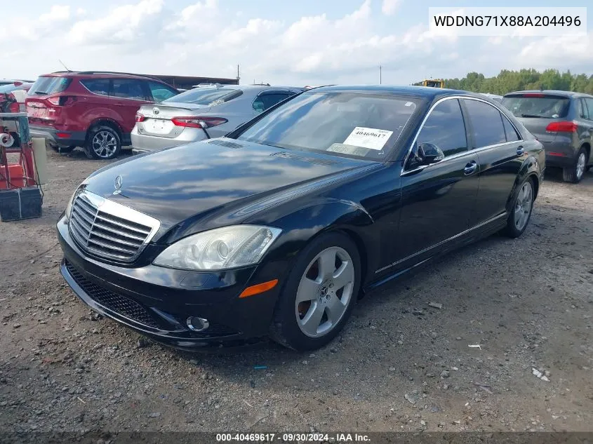 2008 Mercedes-Benz S 550 VIN: WDDNG71X88A204496 Lot: 40469617