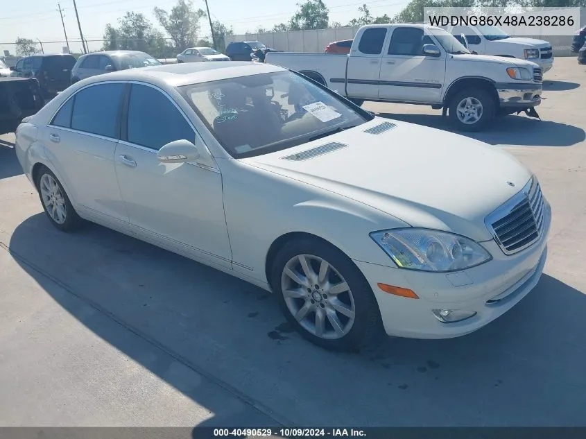 2008 Mercedes-Benz S 550 4Matic VIN: WDDNG86X48A238286 Lot: 40490529