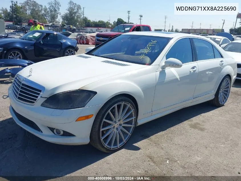 2008 Mercedes-Benz S 550 VIN: WDDNG71XX8A225690 Lot: 40508996