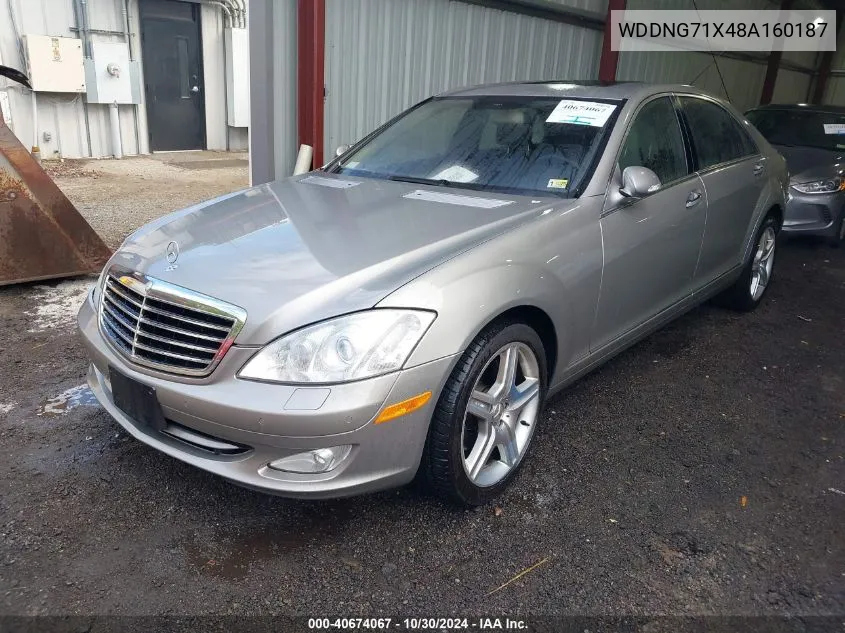 2008 Mercedes-Benz S 550 VIN: WDDNG71X48A160187 Lot: 40674067