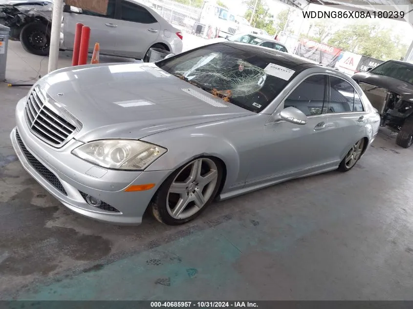 2008 Mercedes-Benz S 550 4Matic VIN: WDDNG86X08A180239 Lot: 40685957