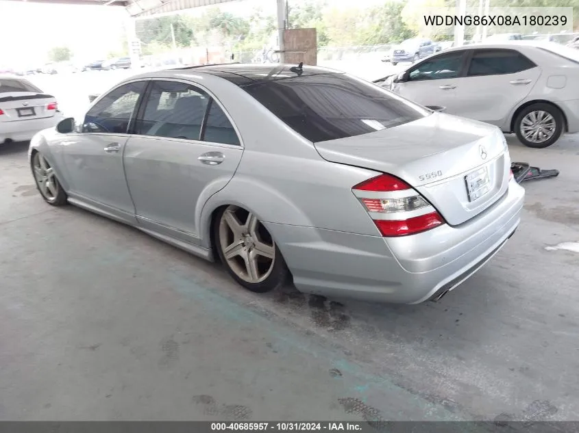 2008 Mercedes-Benz S 550 4Matic VIN: WDDNG86X08A180239 Lot: 40685957