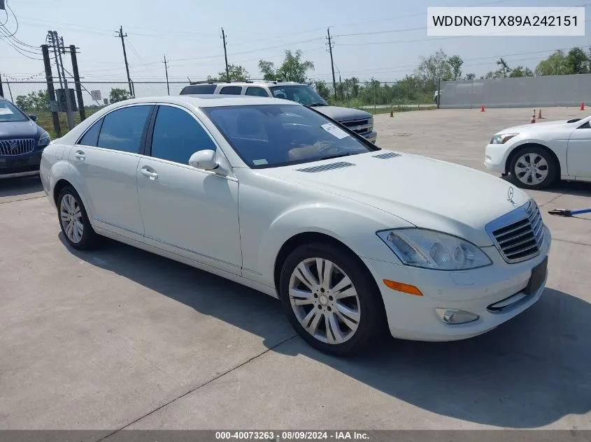 2009 Mercedes-Benz S 550 VIN: WDDNG71X89A242151 Lot: 40073263