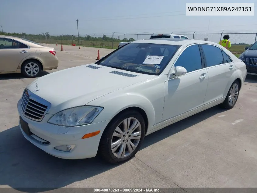 2009 Mercedes-Benz S 550 VIN: WDDNG71X89A242151 Lot: 40073263