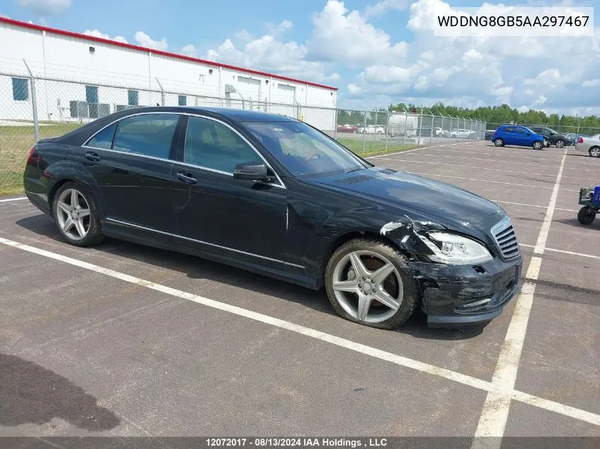 2010 Mercedes-Benz S-Class VIN: WDDNG8GB5AA297467 Lot: 12072017