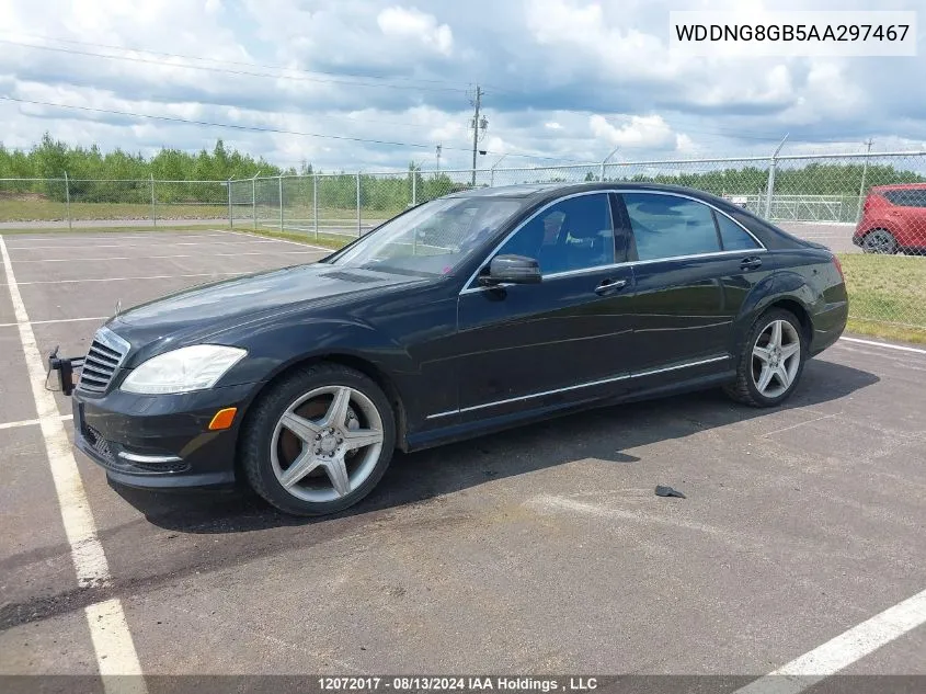 2010 Mercedes-Benz S-Class VIN: WDDNG8GB5AA297467 Lot: 12072017