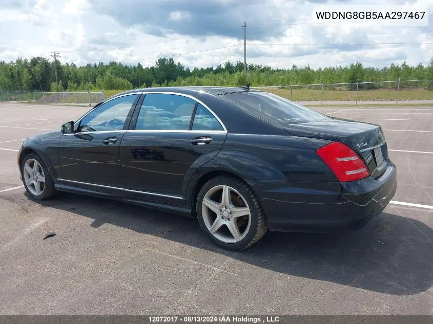 2010 Mercedes-Benz S-Class VIN: WDDNG8GB5AA297467 Lot: 12072017