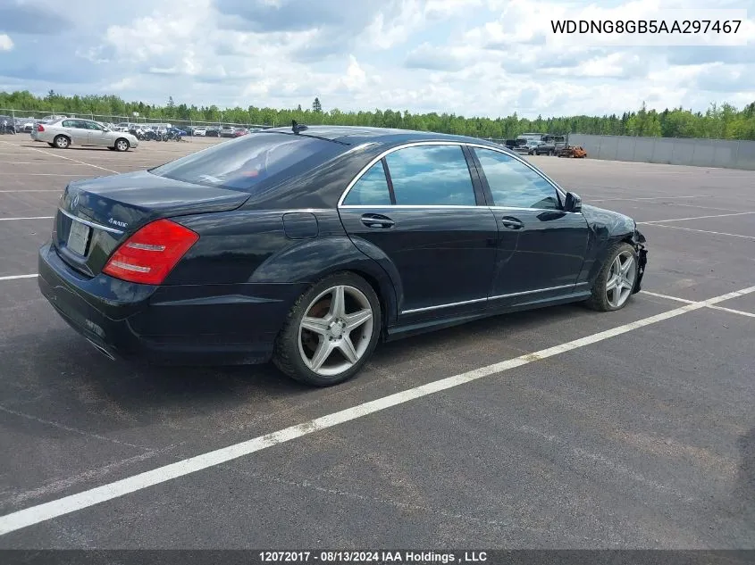 2010 Mercedes-Benz S-Class VIN: WDDNG8GB5AA297467 Lot: 12072017