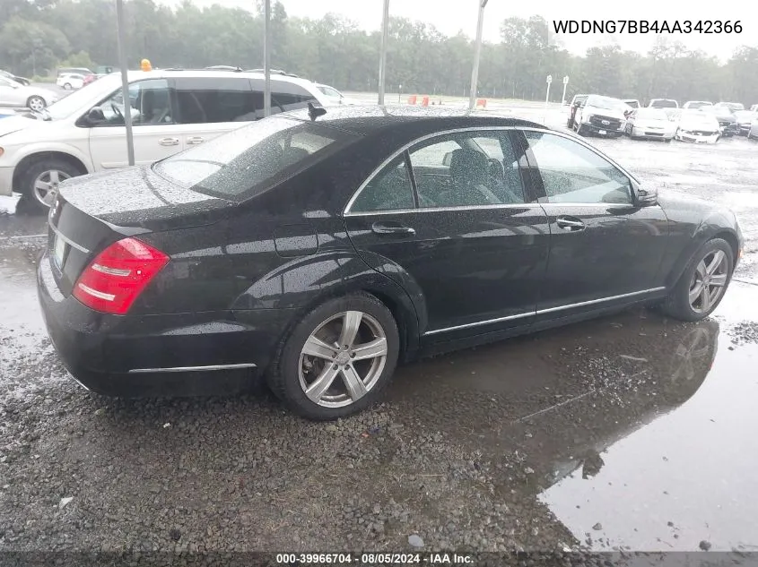 2010 Mercedes-Benz S 550 VIN: WDDNG7BB4AA342366 Lot: 39966704