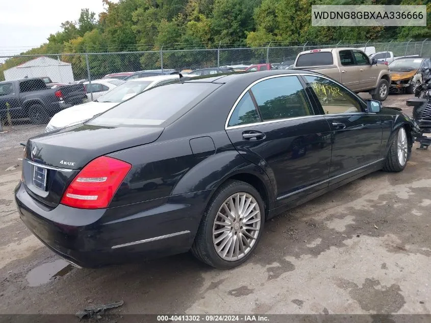 2010 Mercedes-Benz S 550 4Matic VIN: WDDNG8GBXAA336666 Lot: 40413302