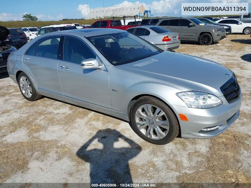 2010 Mercedes-Benz S 400 Hybrid VIN: WDDNG9FB0AA311394 Lot: 40605906