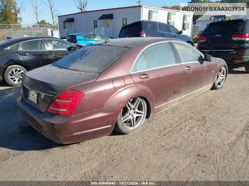 2010 Mercedes-Benz S-Class 400 VIN: WDDNG9FBXAA303934 Lot: 40645440