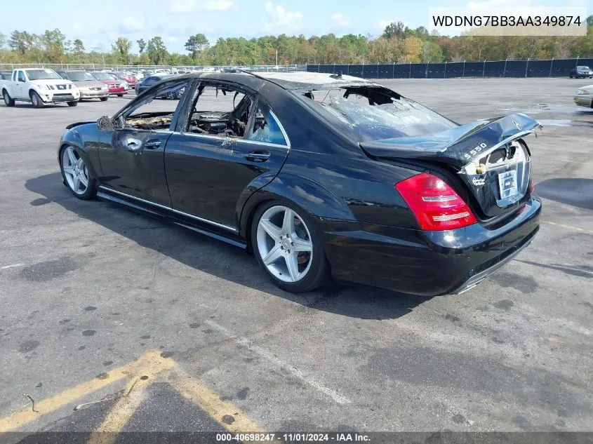 2010 Mercedes-Benz S 550 VIN: WDDNG7BB3AA349874 Lot: 40698247