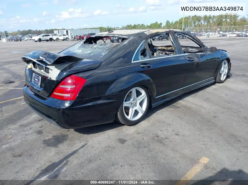 2010 Mercedes-Benz S 550 VIN: WDDNG7BB3AA349874 Lot: 40698247