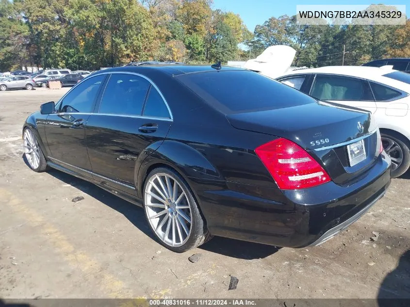 2010 Mercedes-Benz S 550 VIN: WDDNG7BB2AA345329 Lot: 40831016