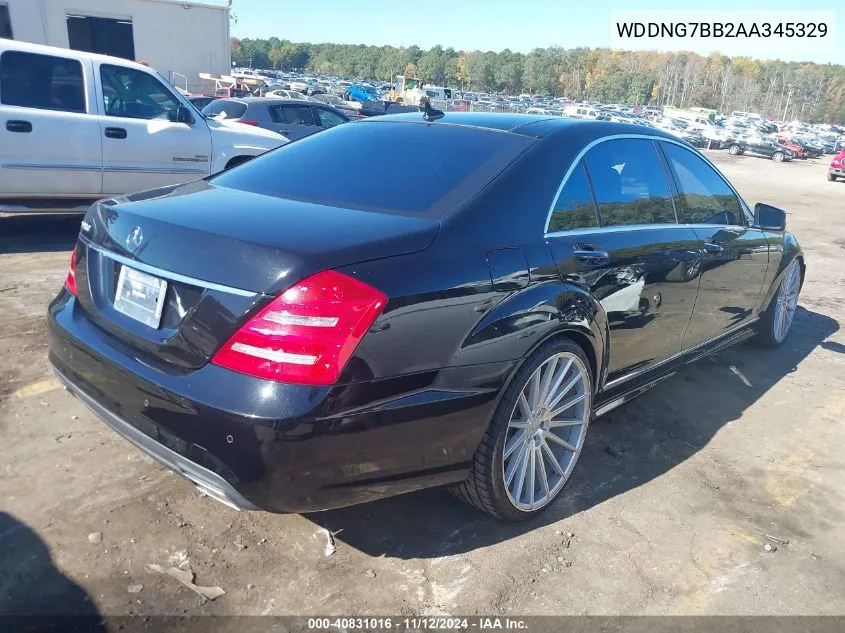 2010 Mercedes-Benz S 550 VIN: WDDNG7BB2AA345329 Lot: 40831016