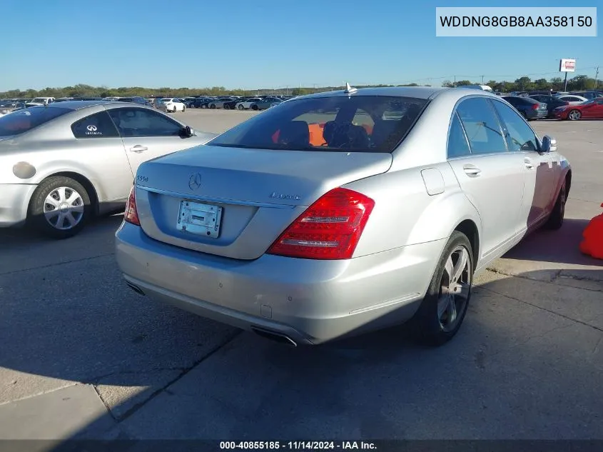 2010 Mercedes-Benz S 550 4Matic VIN: WDDNG8GB8AA358150 Lot: 40855185