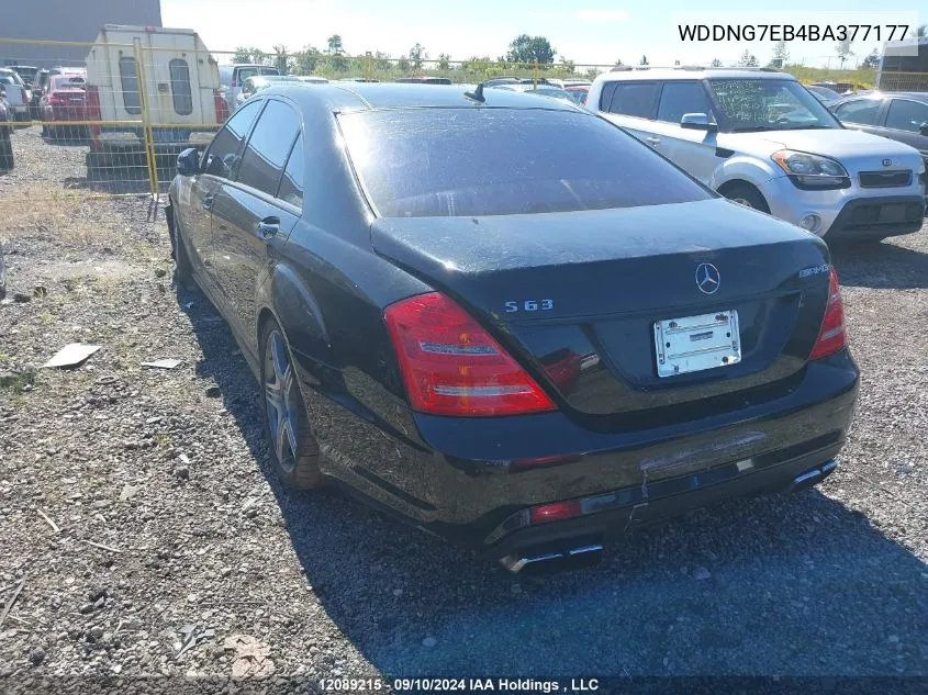 2011 Mercedes-Benz S-Class VIN: WDDNG7EB4BA377177 Lot: 12089215