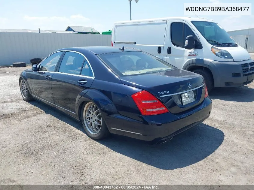 2011 Mercedes-Benz S 550 VIN: WDDNG7BB9BA368477 Lot: 40043752