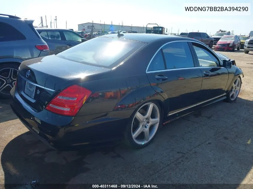 2011 Mercedes-Benz S 550 550 VIN: WDDNG7BB2BA394290 Lot: 40311468