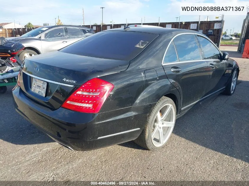 2011 Mercedes-Benz S 550 4Matic VIN: WDDNG8GB8BA371367 Lot: 40462496