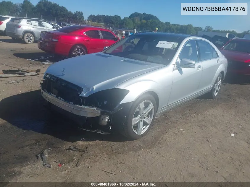 2011 Mercedes-Benz S 550 VIN: WDDNG7BB6BA417876 Lot: 40481969