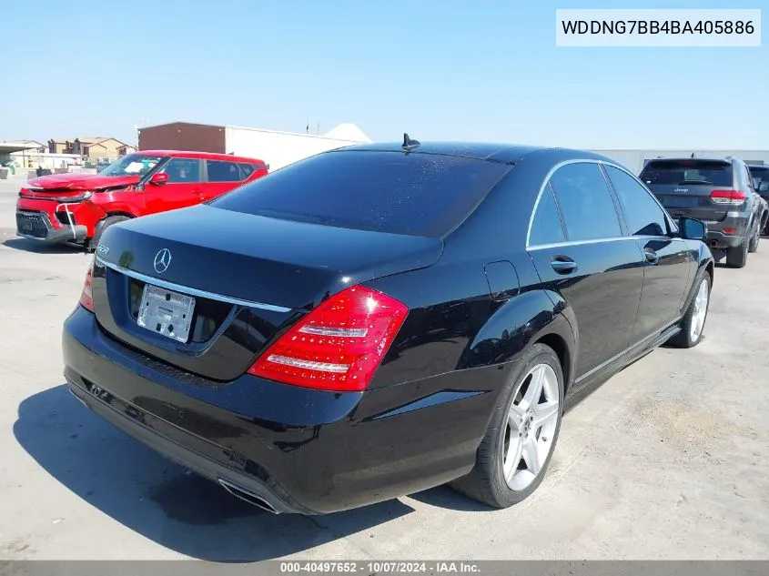 2011 Mercedes-Benz S 550 VIN: WDDNG7BB4BA405886 Lot: 40497652