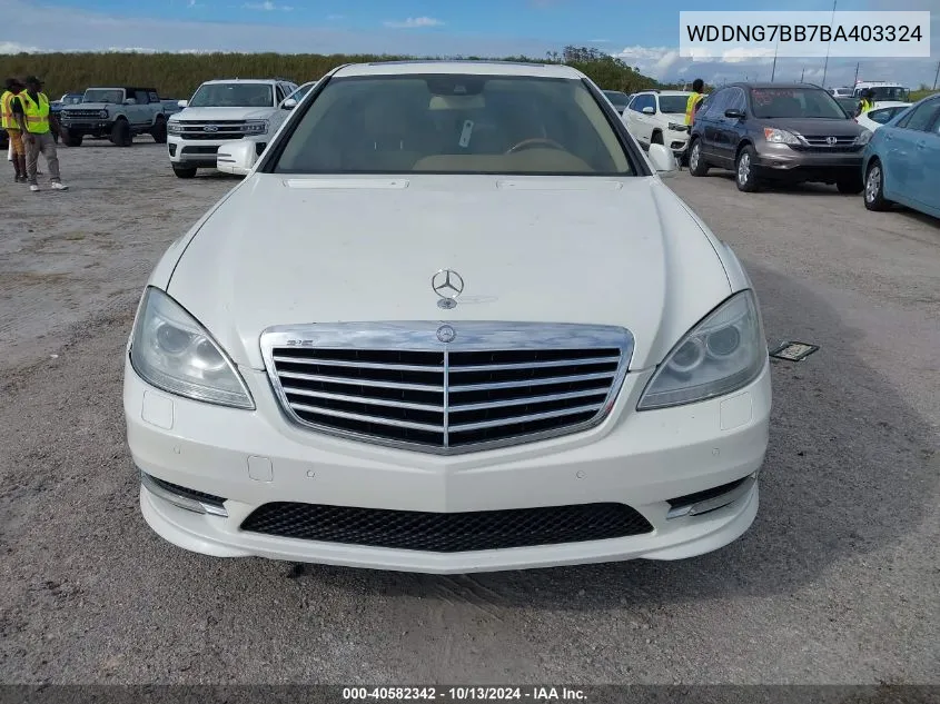 2011 Mercedes-Benz S 550 VIN: WDDNG7BB7BA403324 Lot: 40582342