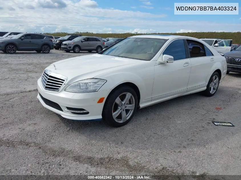 2011 Mercedes-Benz S 550 VIN: WDDNG7BB7BA403324 Lot: 40582342