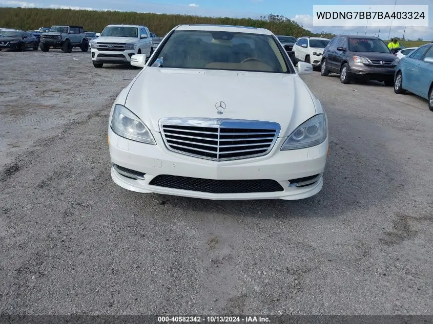 2011 Mercedes-Benz S 550 VIN: WDDNG7BB7BA403324 Lot: 40582342