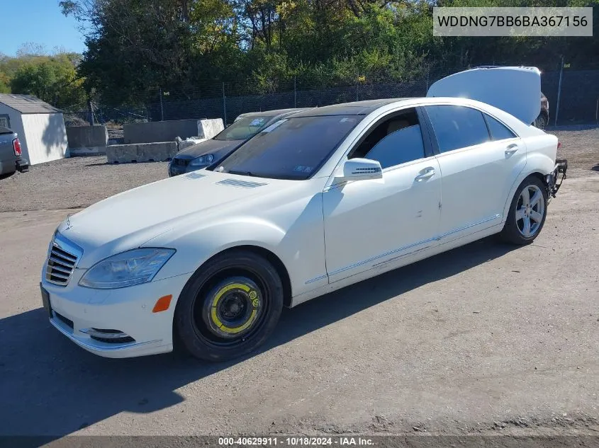 2011 Mercedes-Benz S 550 VIN: WDDNG7BB6BA367156 Lot: 40629911