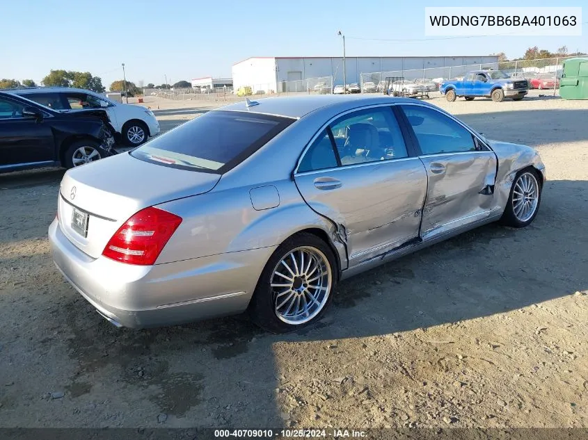 2011 Mercedes-Benz S 550 VIN: WDDNG7BB6BA401063 Lot: 40709010