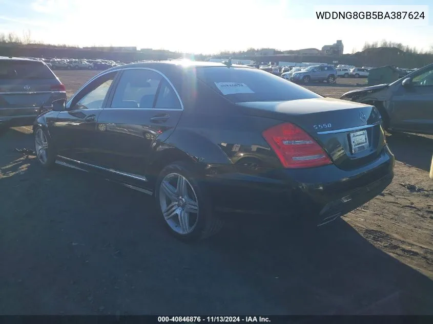 2011 Mercedes-Benz S 550 4Matic VIN: WDDNG8GB5BA387624 Lot: 40846876