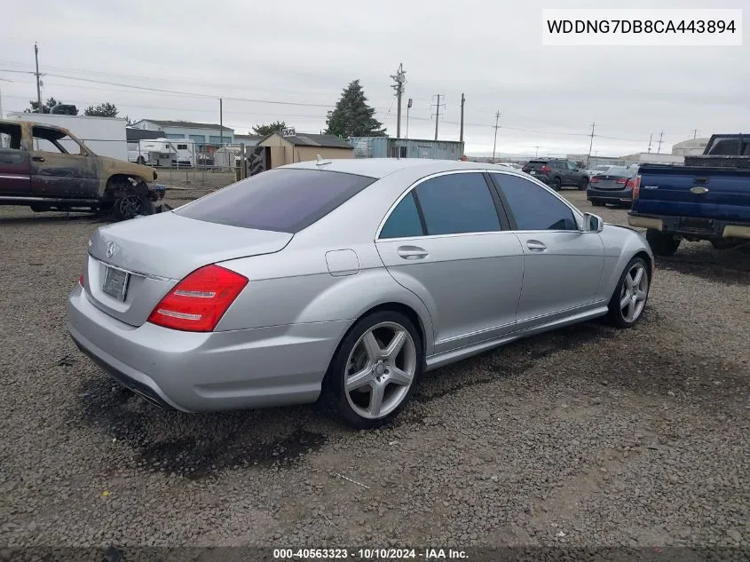 2012 Mercedes-Benz S 550 VIN: WDDNG7DB8CA443894 Lot: 40563323