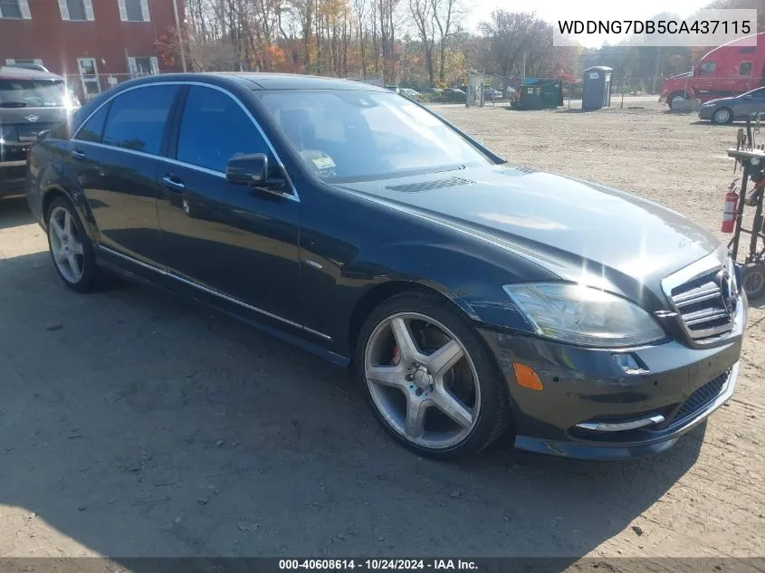 2012 Mercedes-Benz S 550 VIN: WDDNG7DB5CA437115 Lot: 40608614