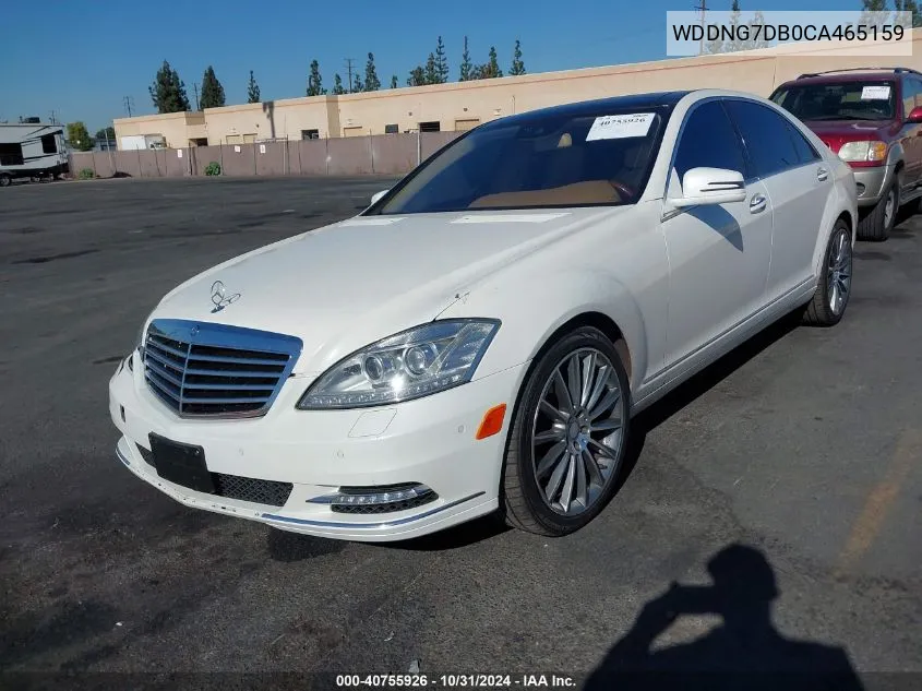 2012 Mercedes-Benz S 550 VIN: WDDNG7DB0CA465159 Lot: 40755926