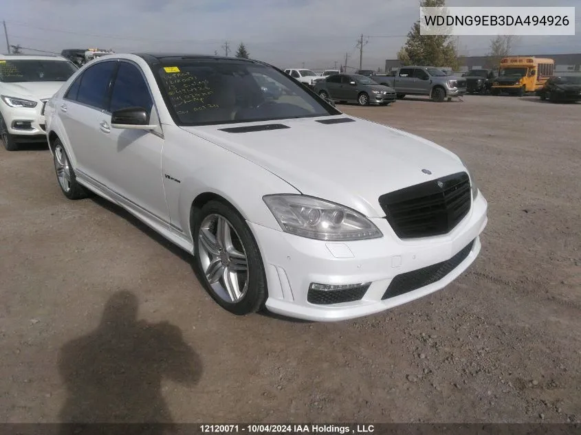 2013 Mercedes-Benz S550 VIN: WDDNG9EB3DA494926 Lot: 12120071