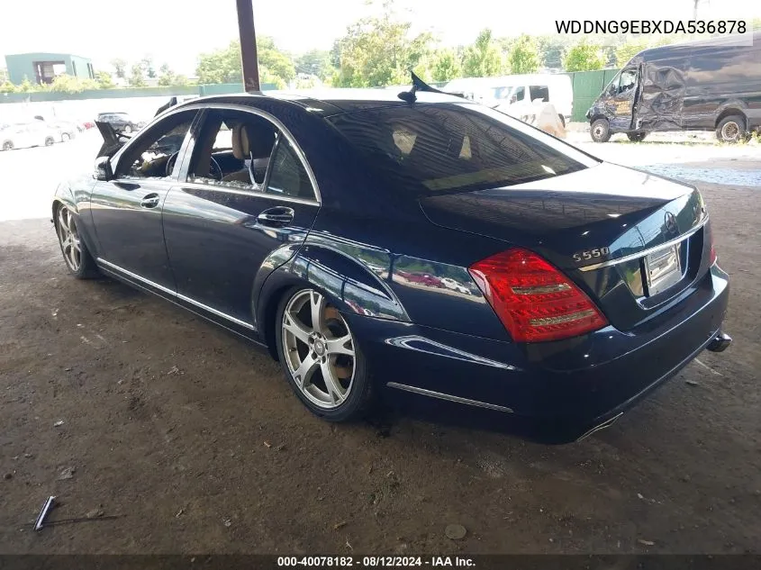 2013 Mercedes-Benz S 550 4Matic VIN: WDDNG9EBXDA536878 Lot: 40078182