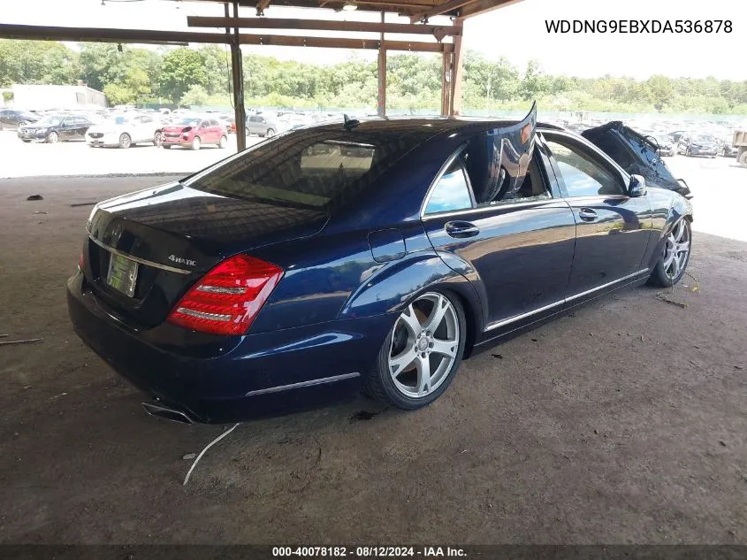 2013 Mercedes-Benz S 550 4Matic VIN: WDDNG9EBXDA536878 Lot: 40078182