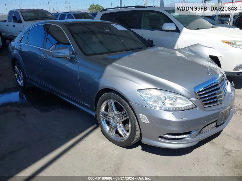 2013 Mercedes-Benz S 400 Hybrid VIN: WDDNG9FB1DA520843 Lot: 40169686