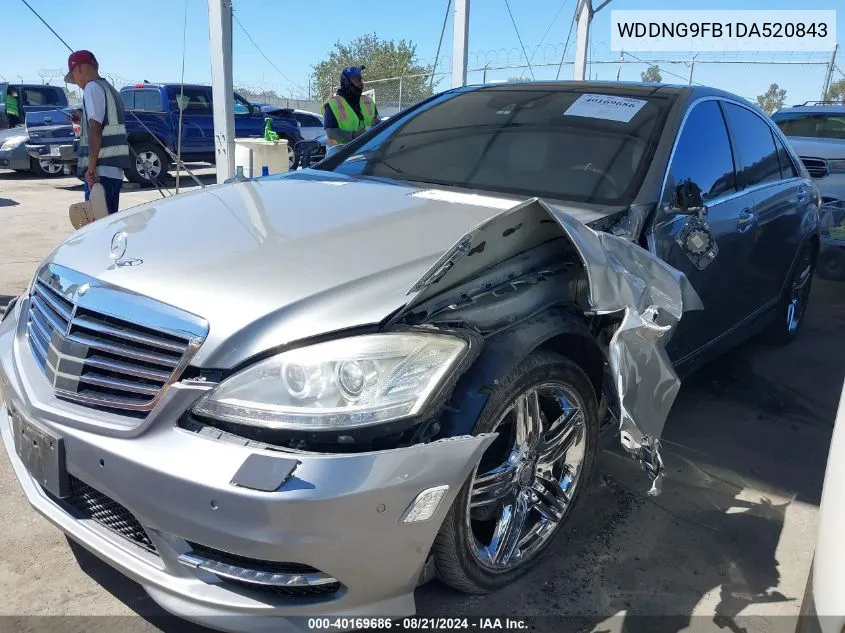 2013 Mercedes-Benz S 400 Hybrid VIN: WDDNG9FB1DA520843 Lot: 40169686