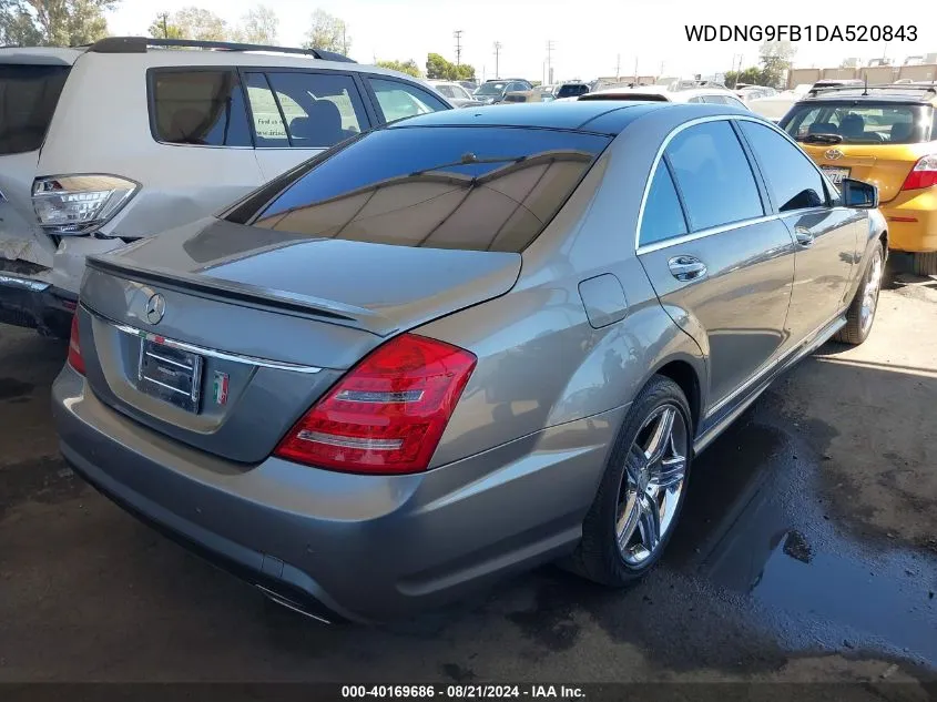 2013 Mercedes-Benz S 400 Hybrid VIN: WDDNG9FB1DA520843 Lot: 40169686