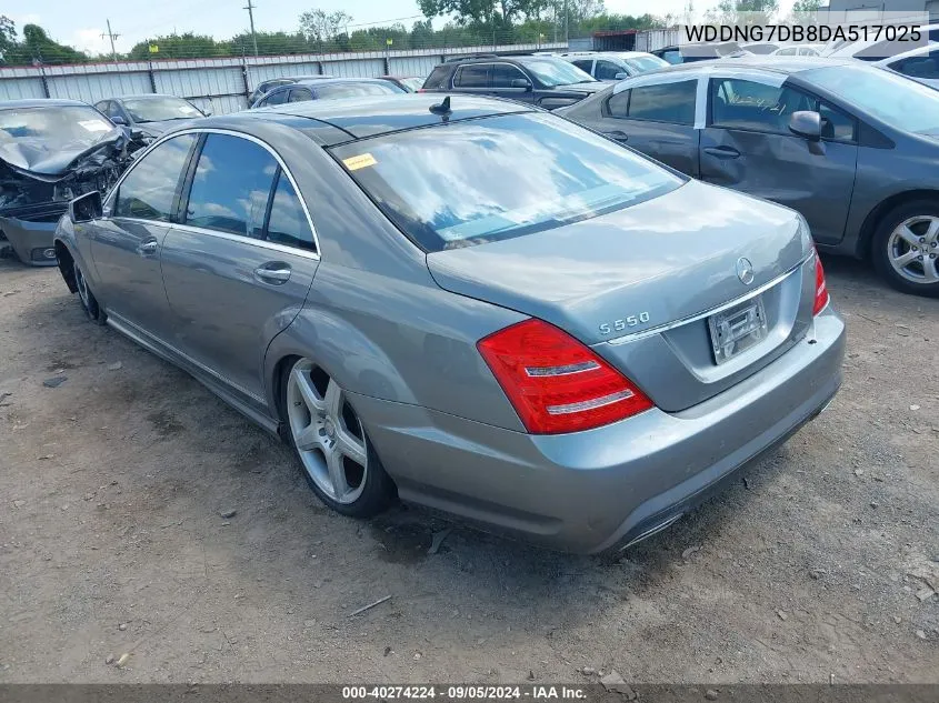 2013 Mercedes-Benz S 550 VIN: WDDNG7DB8DA517025 Lot: 40274224