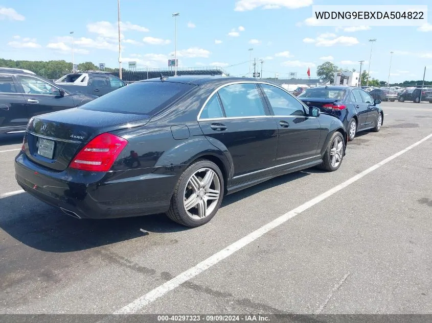 2013 Mercedes-Benz S 550 4Matic VIN: WDDNG9EBXDA504822 Lot: 40297323