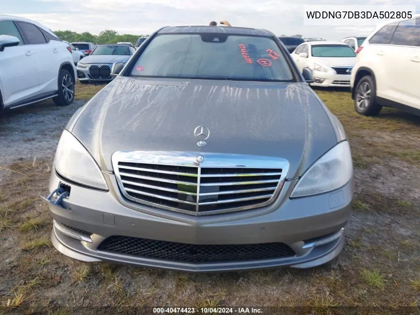 2013 Mercedes-Benz S 550 VIN: WDDNG7DB3DA502805 Lot: 40474423